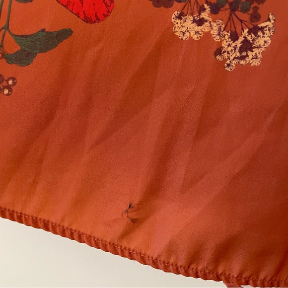 ModCloth Orange Floral A Line Swing Skirt - super cute and classic - Picture 9 of 10